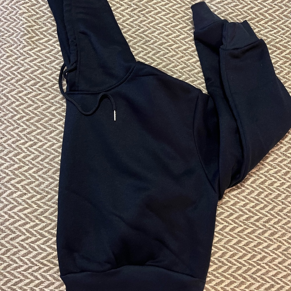 NWOT Shein Blue Cropped Hoodie - Picture 1 of 5